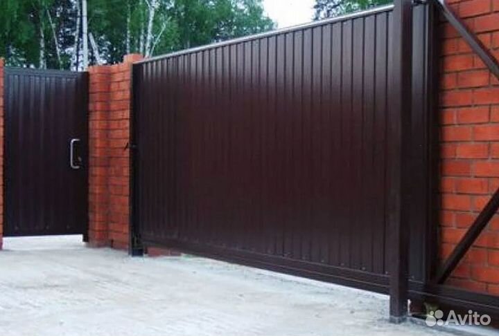 Ворота откатные с подушкой