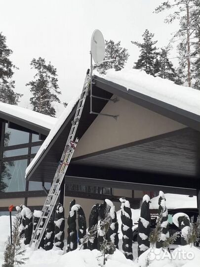 Установка Триколор тв, НТВ-плюс, 4G интернет Wi-Fi