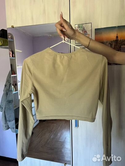 Кроп топ с длинным рукавом