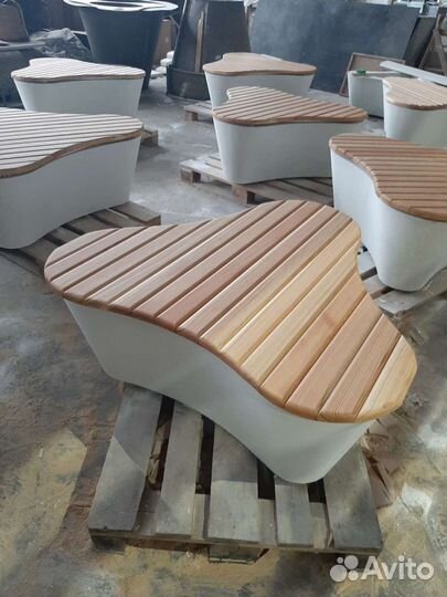 Бетонная скамья