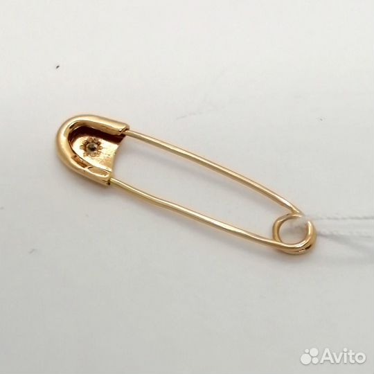 Булавка / 0,61г / Золото585 / фианиты круглые