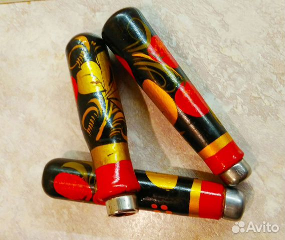 Деревянные ручки хохлома роспись СССР, цена за 3шт