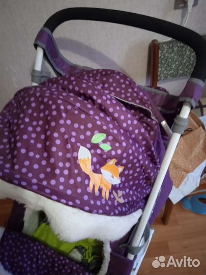 Детские санки коляска с колесами