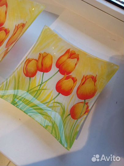 Салатник стекло набор 2 шт