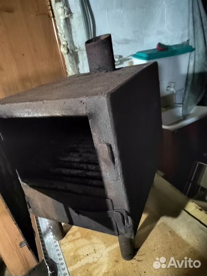 Печка буржуйка в гараж бу