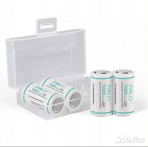 Аккумулятор 4 шт Li-Ion ICR 18350/18340 (17x34мм)