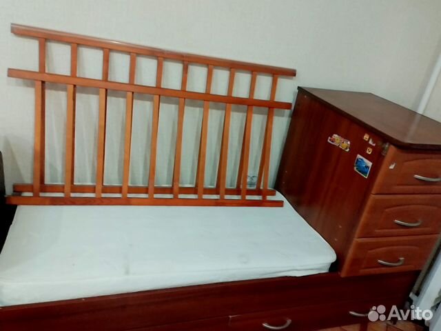 Детская кроватка с комодом бу. Торг