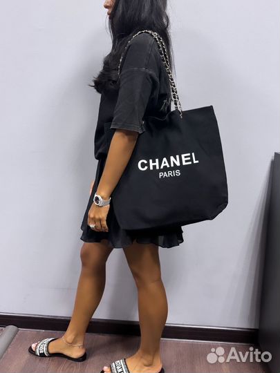 Chanel сумка шоппер на цепочках оригинал