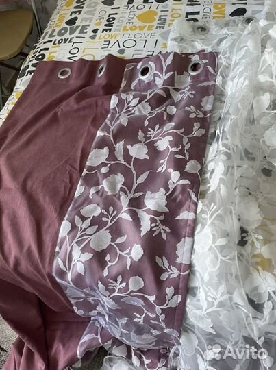 Шторы на люверсах «комплект»