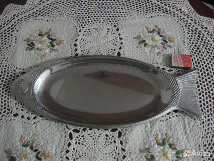 Поднос Рыба Cromargan нержавеющая сталь Германия