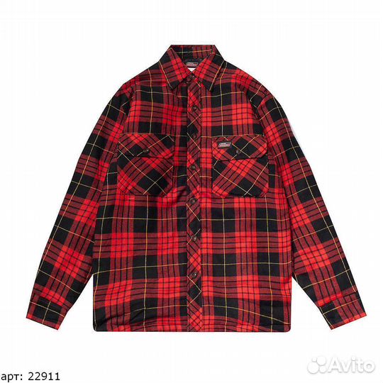 Рубашка Dickies big cell red клетчатая красная