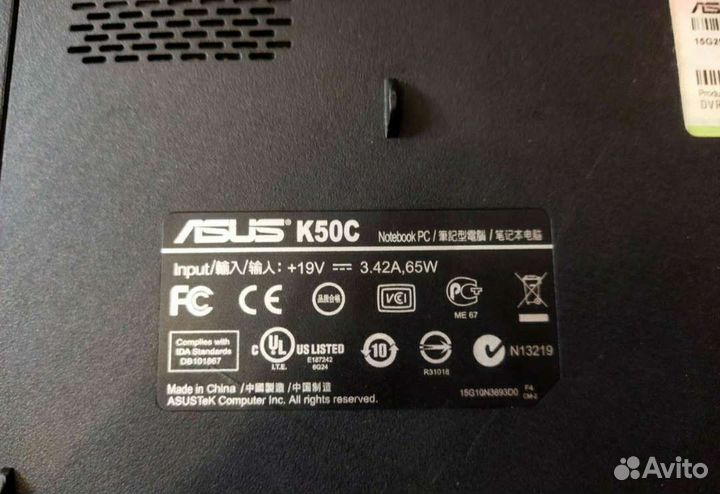 Ноутбук asus K50C