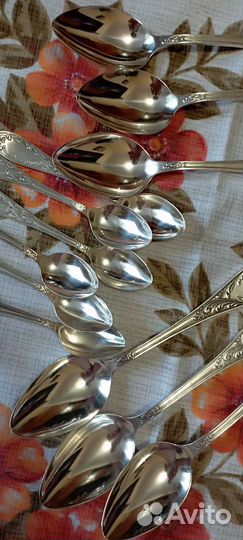 Набор столовый мельхиор Старое Пламя Кольчугино