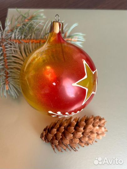 Елочная игрушка звезда колосья агитация