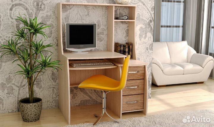 Стол компьютерный ск-2 Шимо темный/Шимо светлый