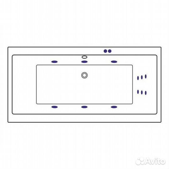 Акриловая ванна Excellent Pryzmat Slim 180x80 