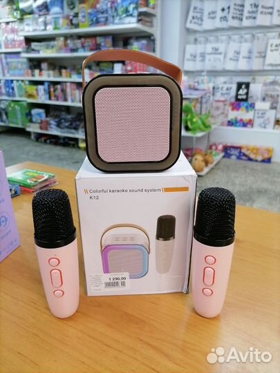 Беспроводной микрофон караоке с колонкой