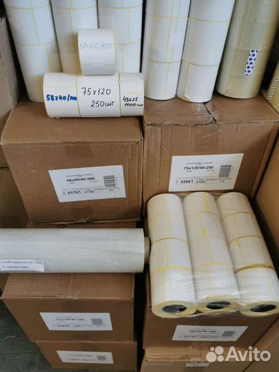 Термоэтикетки 58 х 40 эко 58 на 40 700 шт/500 шт