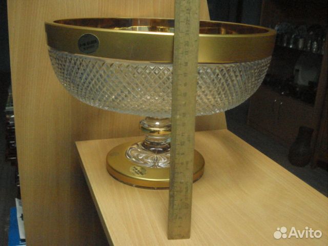 Ваза для фруктов хрусталь, Чехия, Богемия