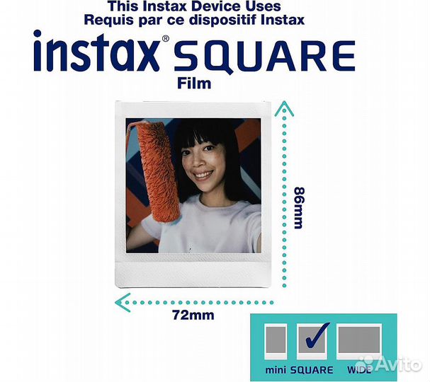Фотопринтер Fujifilm Instax Square Link Ash White