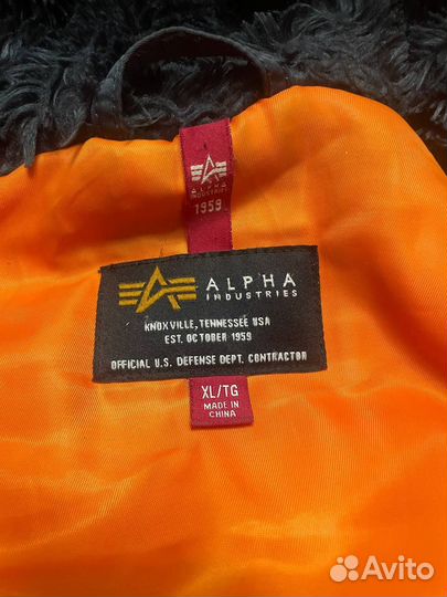 Парка alpha industries n3b оригинал