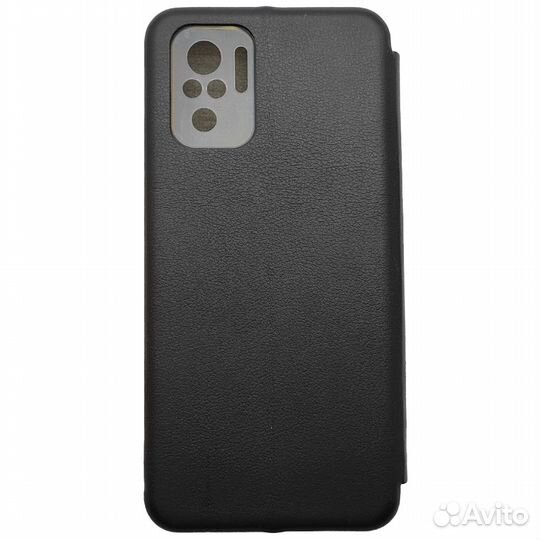 Чехол для Xiaomi Redmi note 10 книжка (черный)