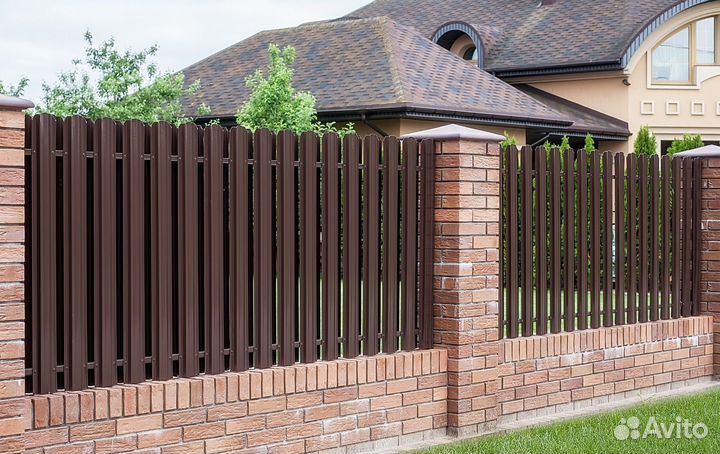 Забор Евроштакетник М Обр 110 mm