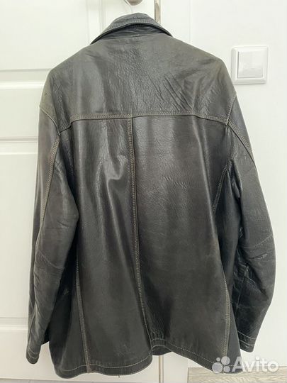 Кожаная куртка мужская 48 размера