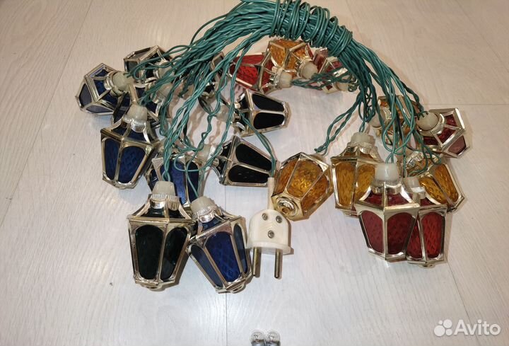 Советская гирлянда Фонарики Радуга 1 СССР