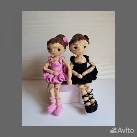 Вязаная кукла балерина