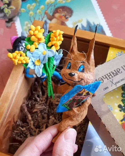 Ватные елочные игрушки СССР