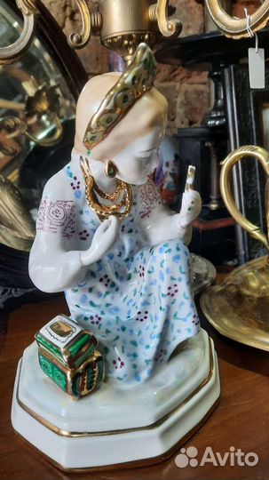 Статуэтка малахитовые шкатулка