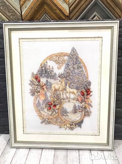 Картина, вышитая крестиком (ручная работа)