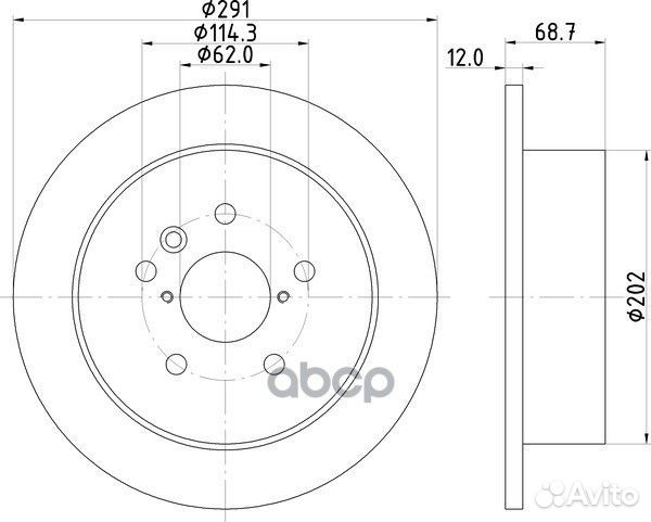 Диск тормозной зад ND1039K nisshinbo