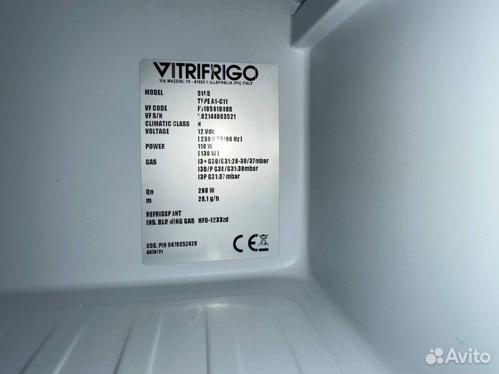 Холодильник Vitrifrigo 92л для автодома