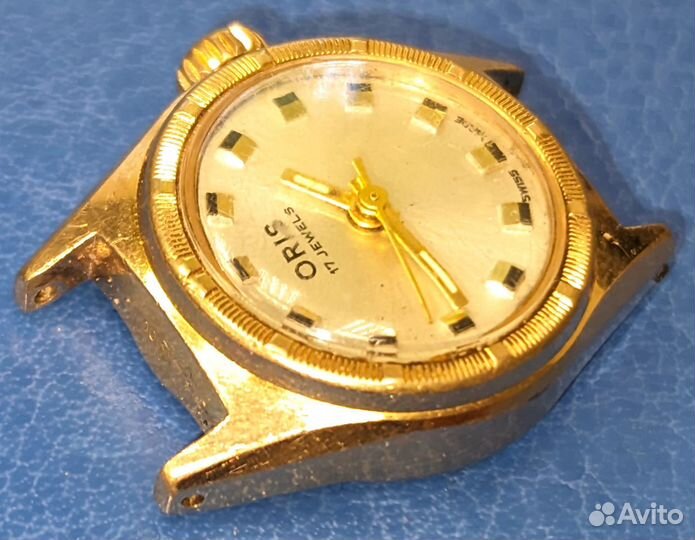 Женские часы Oris винтаж 60-х, позолота AU10