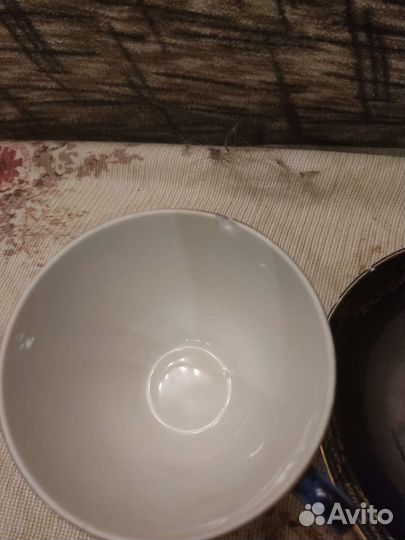 Чашка с блюдцем лфз кобальт