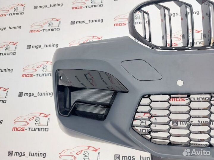 Бампер с решеткой на 5 Series g30 2020+ M5 Style