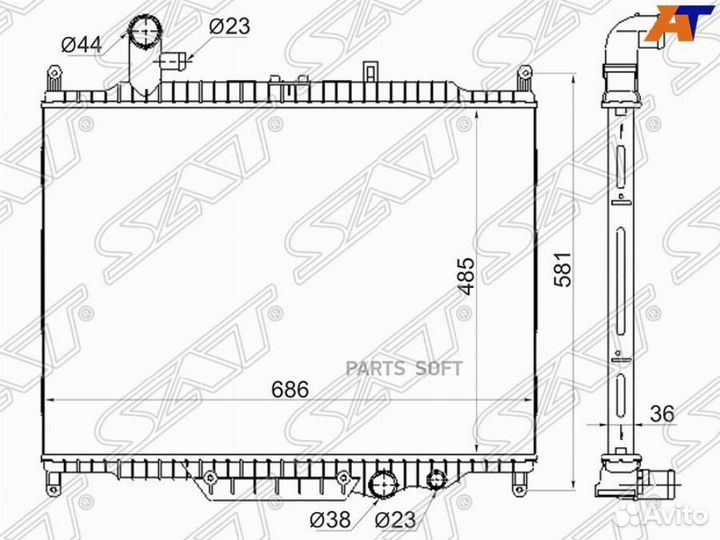 Радиатор охлаждения Ленд Ровер Дискавери IV 3.0D 0