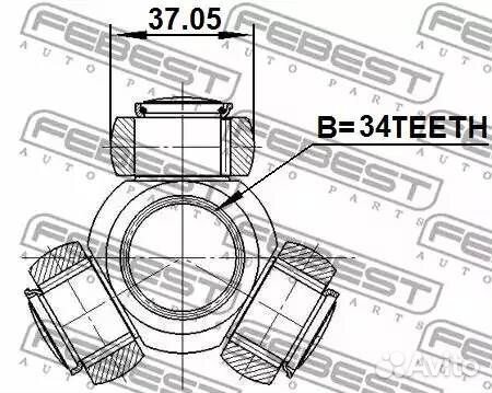Трипоид 34x37.05