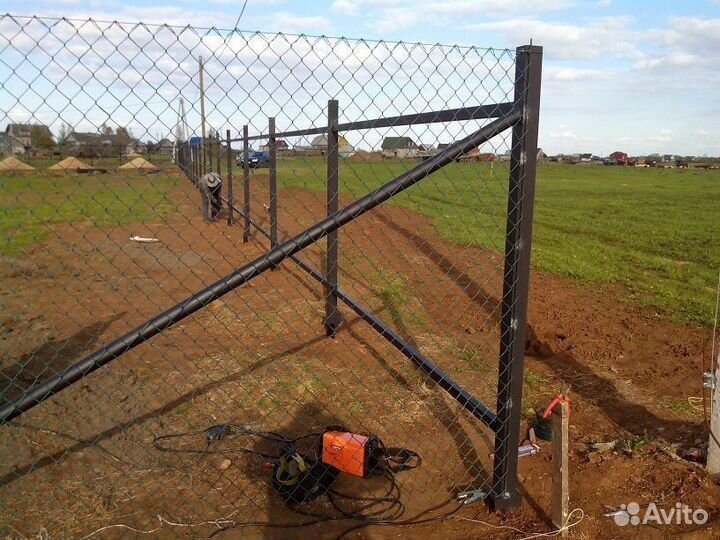 Забор из сетки рабица