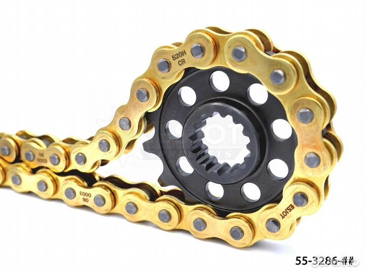 Цепь для мотоцикла esjot 520 HCR 120 звеньев золот