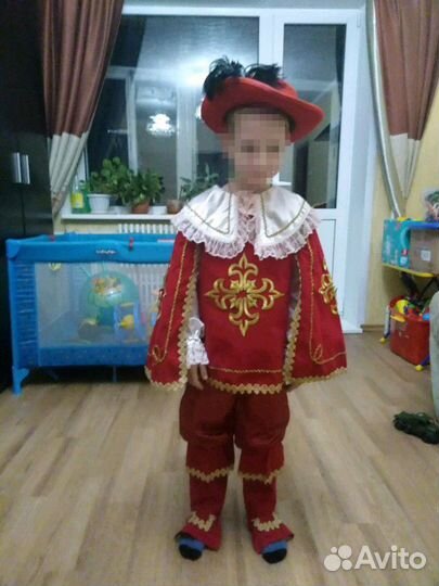 Костюм маскарадный мушкетёра, царя, принца прокат