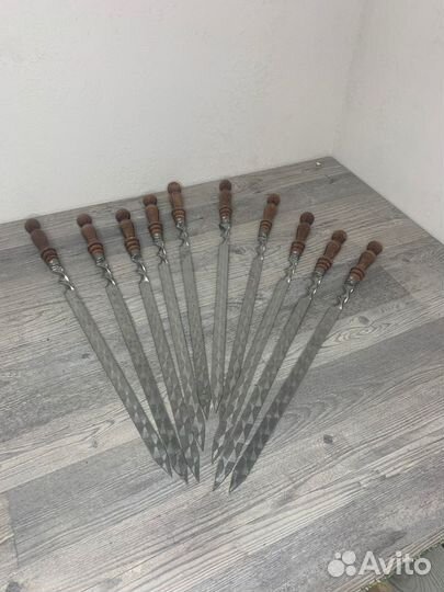 Шампура для люля из нерж с дер.ручкой 18*450мм