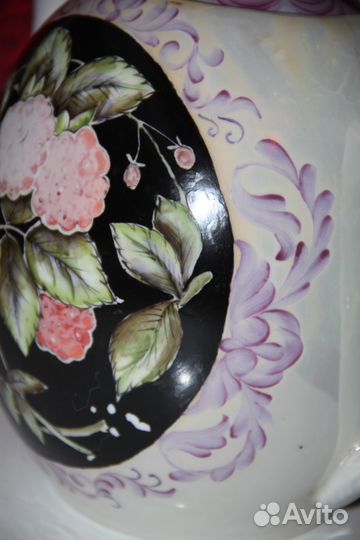 Чайник большой Клеймо Дмитровский фарфоровый завод