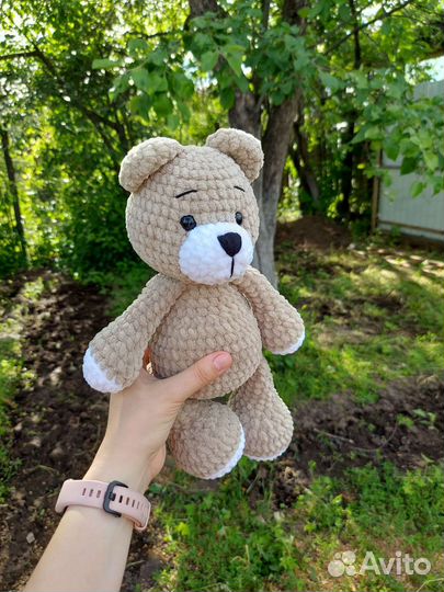 Вязаный медведь, плюшевый мишка крючком