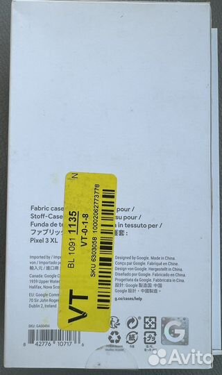 Продам оригинальный чехол Google pixel 3xl