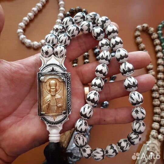 Чётки ручной работы.Николай Чудотворец
