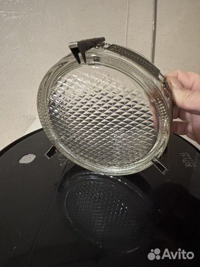 Конфетница стекло с мельхиором Винтаж