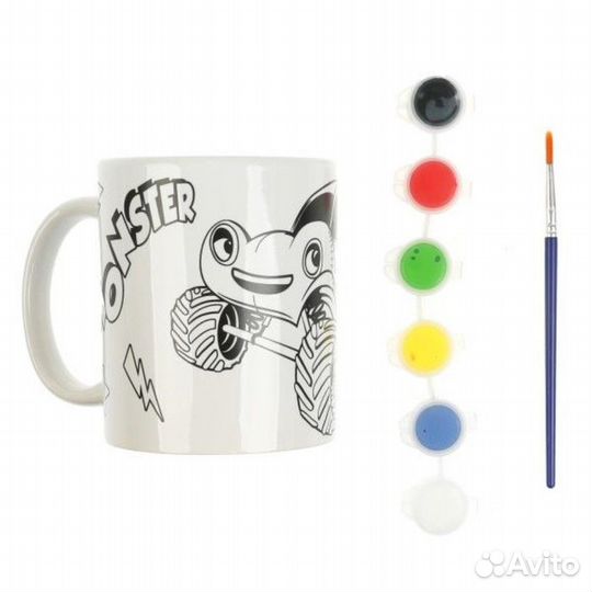 2 шт. Кружка для росписи 'Вспыш', 6 акриловых крас